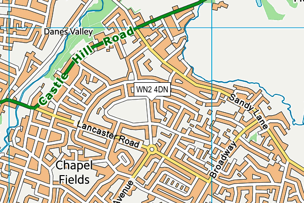 WN2 4DN map - OS VectorMap District (Ordnance Survey)