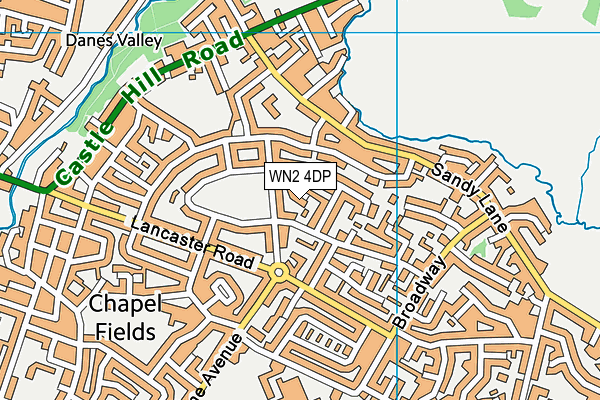 WN2 4DP map - OS VectorMap District (Ordnance Survey)