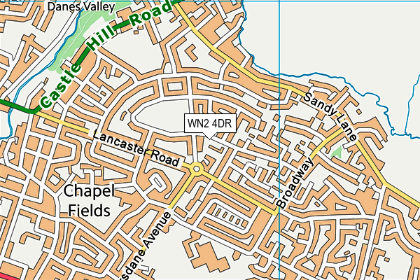 WN2 4DR map - OS VectorMap District (Ordnance Survey)