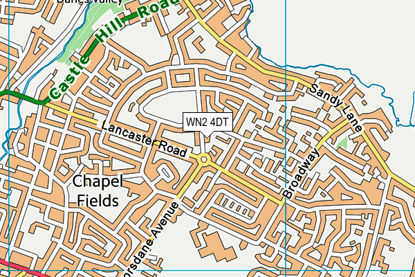 WN2 4DT map - OS VectorMap District (Ordnance Survey)