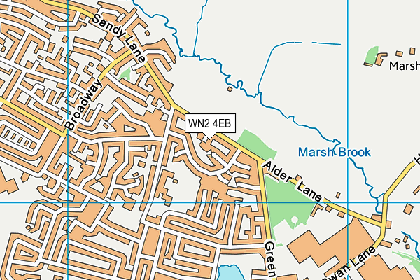 WN2 4EB map - OS VectorMap District (Ordnance Survey)