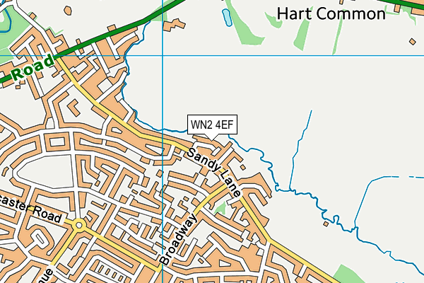 WN2 4EF map - OS VectorMap District (Ordnance Survey)