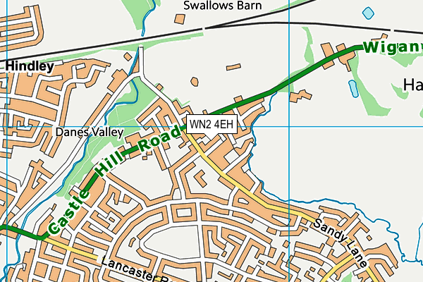 WN2 4EH map - OS VectorMap District (Ordnance Survey)