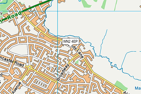 WN2 4EP map - OS VectorMap District (Ordnance Survey)