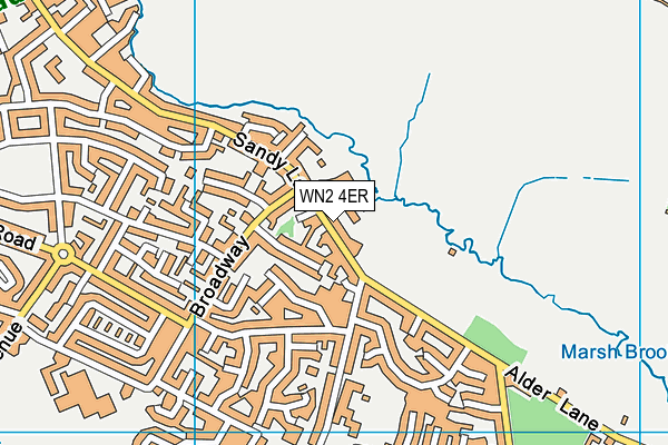 WN2 4ER map - OS VectorMap District (Ordnance Survey)