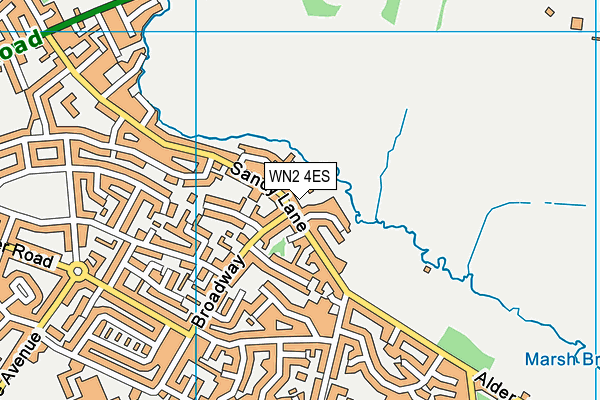 WN2 4ES map - OS VectorMap District (Ordnance Survey)