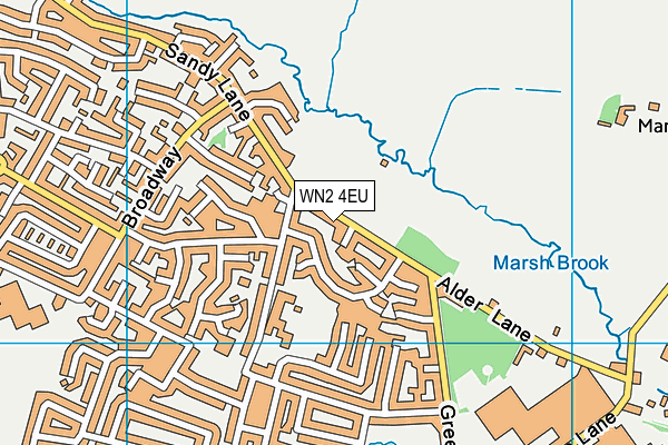WN2 4EU map - OS VectorMap District (Ordnance Survey)