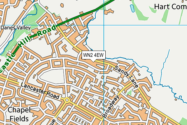 WN2 4EW map - OS VectorMap District (Ordnance Survey)