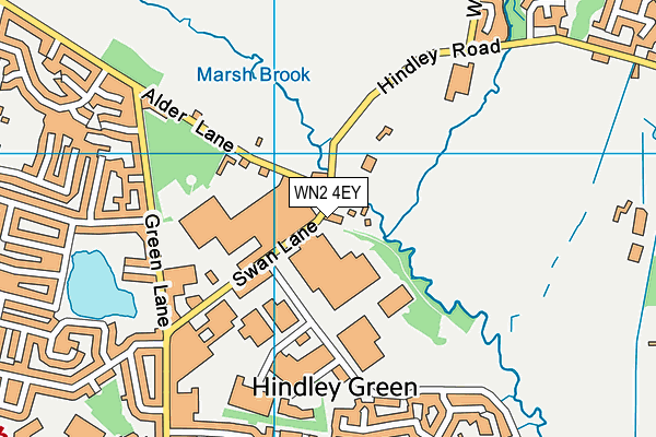WN2 4EY map - OS VectorMap District (Ordnance Survey)