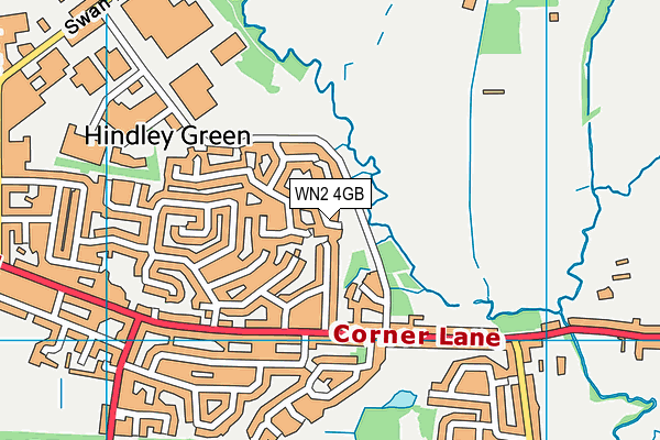 WN2 4GB map - OS VectorMap District (Ordnance Survey)