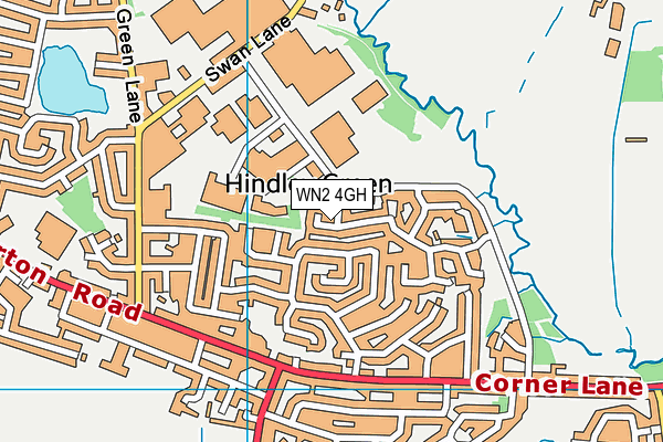WN2 4GH map - OS VectorMap District (Ordnance Survey)