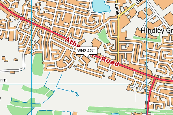 WN2 4GT map - OS VectorMap District (Ordnance Survey)