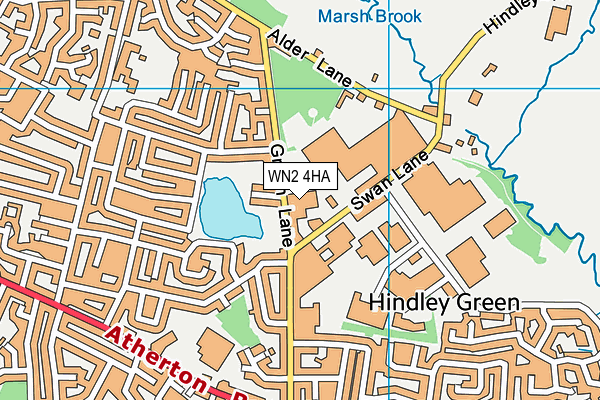 WN2 4HA map - OS VectorMap District (Ordnance Survey)