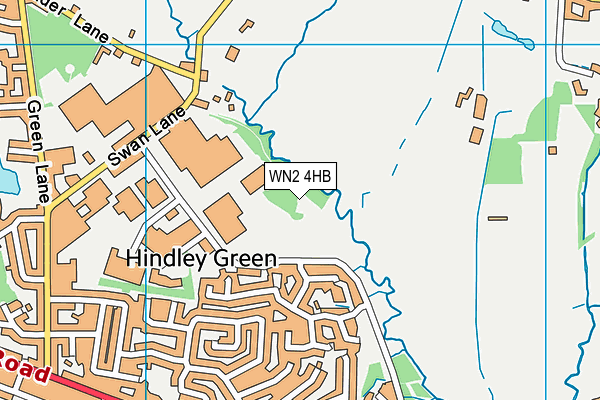 WN2 4HB map - OS VectorMap District (Ordnance Survey)