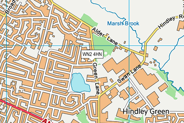 WN2 4HN map - OS VectorMap District (Ordnance Survey)