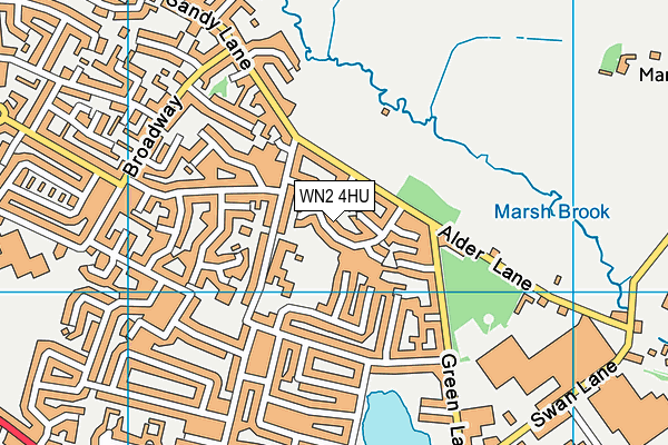 WN2 4HU map - OS VectorMap District (Ordnance Survey)
