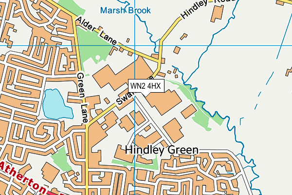 WN2 4HX map - OS VectorMap District (Ordnance Survey)
