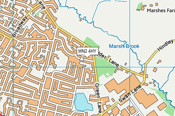 WN2 4HY map - OS VectorMap District (Ordnance Survey)