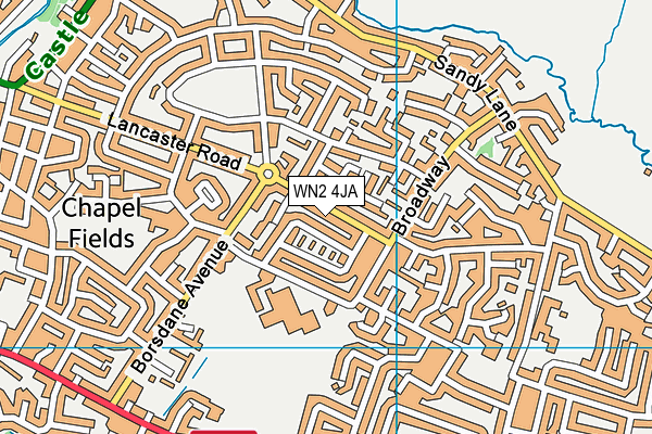 WN2 4JA map - OS VectorMap District (Ordnance Survey)