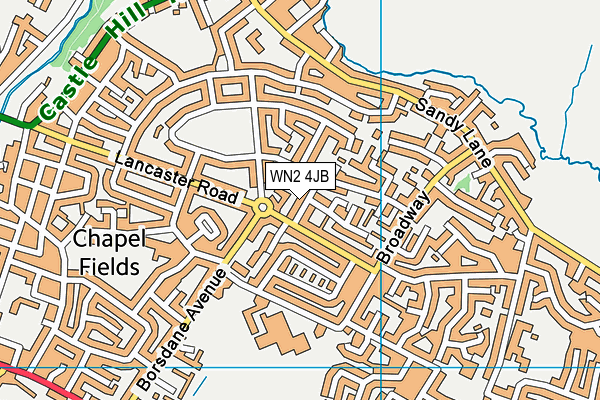 WN2 4JB map - OS VectorMap District (Ordnance Survey)
