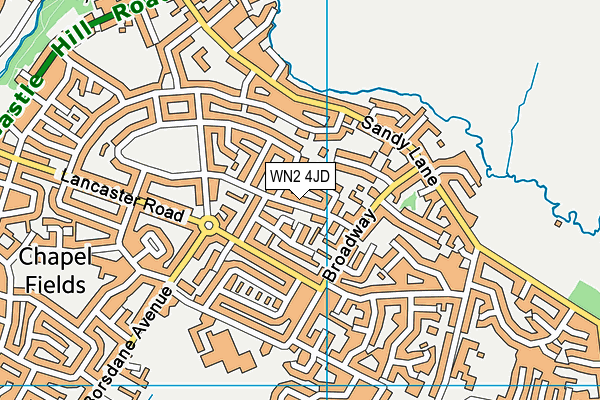 WN2 4JD map - OS VectorMap District (Ordnance Survey)