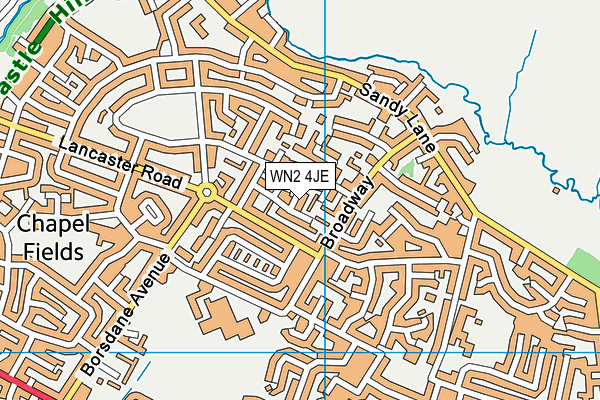 WN2 4JE map - OS VectorMap District (Ordnance Survey)