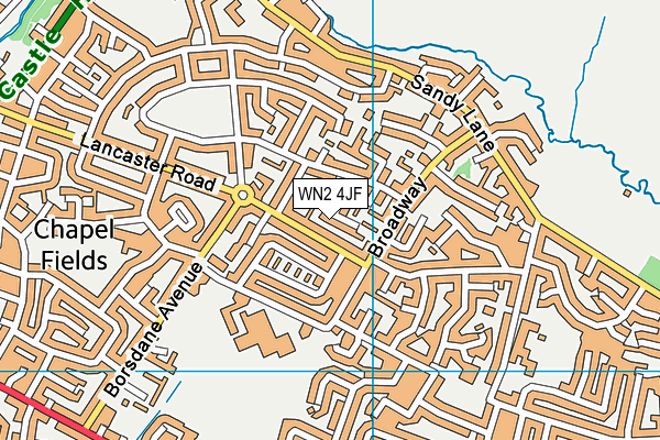 WN2 4JF map - OS VectorMap District (Ordnance Survey)