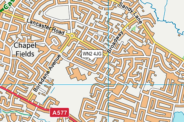 WN2 4JG map - OS VectorMap District (Ordnance Survey)