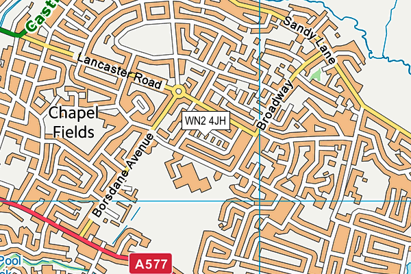WN2 4JH map - OS VectorMap District (Ordnance Survey)