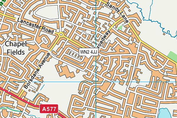 WN2 4JJ map - OS VectorMap District (Ordnance Survey)