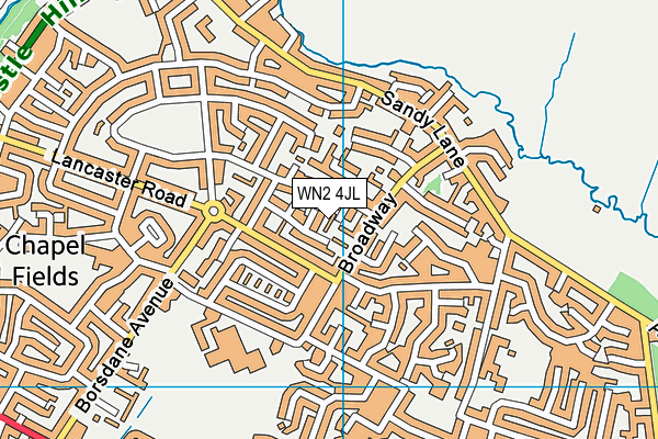 WN2 4JL map - OS VectorMap District (Ordnance Survey)