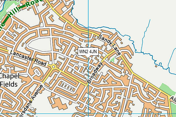WN2 4JN map - OS VectorMap District (Ordnance Survey)