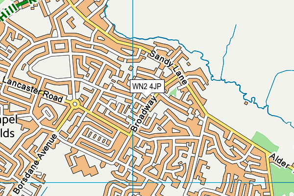 WN2 4JP map - OS VectorMap District (Ordnance Survey)