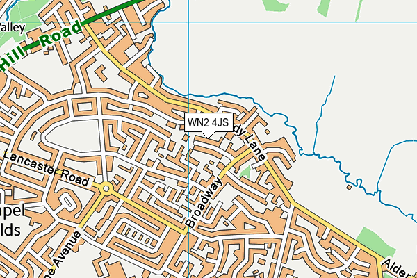 WN2 4JS map - OS VectorMap District (Ordnance Survey)