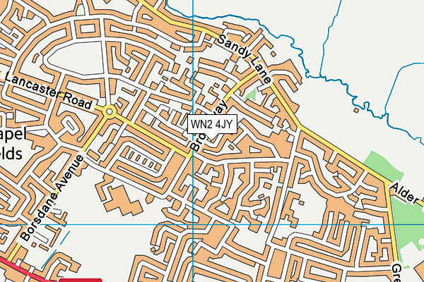 WN2 4JY map - OS VectorMap District (Ordnance Survey)