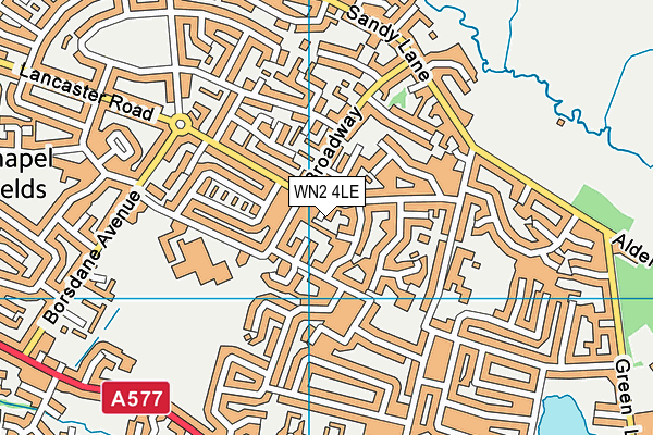 WN2 4LE map - OS VectorMap District (Ordnance Survey)