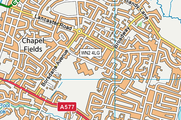 Hindley High School map (WN2 4LG) - OS VectorMap District (Ordnance Survey)