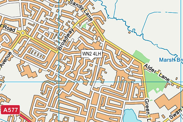 WN2 4LH map - OS VectorMap District (Ordnance Survey)