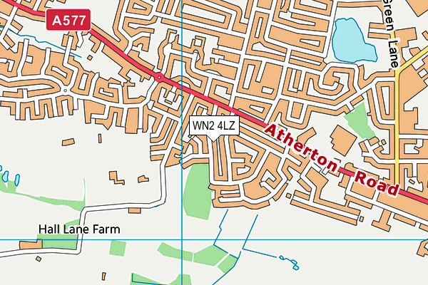 WN2 4LZ map - OS VectorMap District (Ordnance Survey)