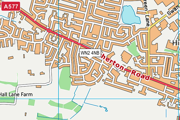 WN2 4NB map - OS VectorMap District (Ordnance Survey)