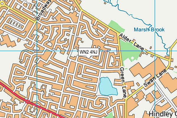 WN2 4NJ map - OS VectorMap District (Ordnance Survey)