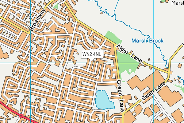 WN2 4NL map - OS VectorMap District (Ordnance Survey)
