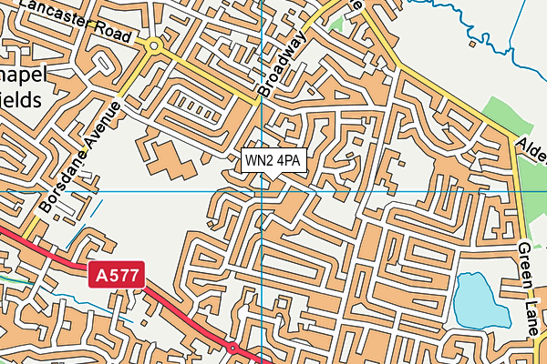 WN2 4PA map - OS VectorMap District (Ordnance Survey)