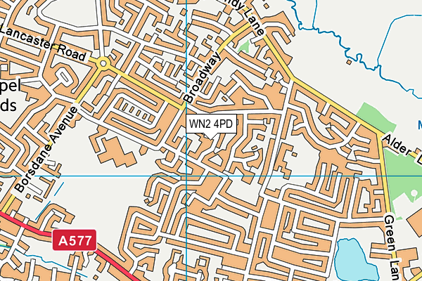 WN2 4PD map - OS VectorMap District (Ordnance Survey)