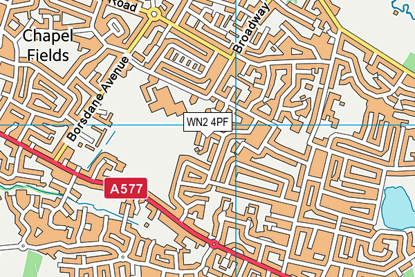 WN2 4PF map - OS VectorMap District (Ordnance Survey)