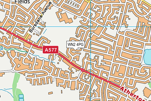 WN2 4PG map - OS VectorMap District (Ordnance Survey)