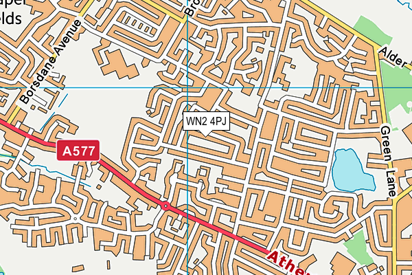 WN2 4PJ map - OS VectorMap District (Ordnance Survey)