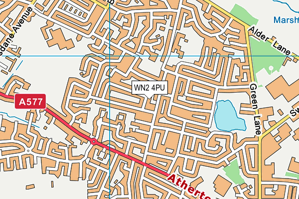 WN2 4PU map - OS VectorMap District (Ordnance Survey)