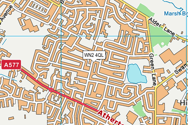 WN2 4QL map - OS VectorMap District (Ordnance Survey)