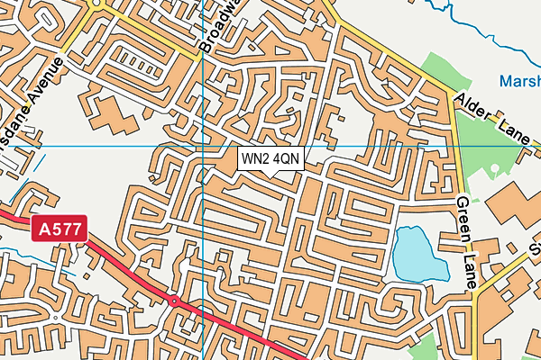 WN2 4QN map - OS VectorMap District (Ordnance Survey)